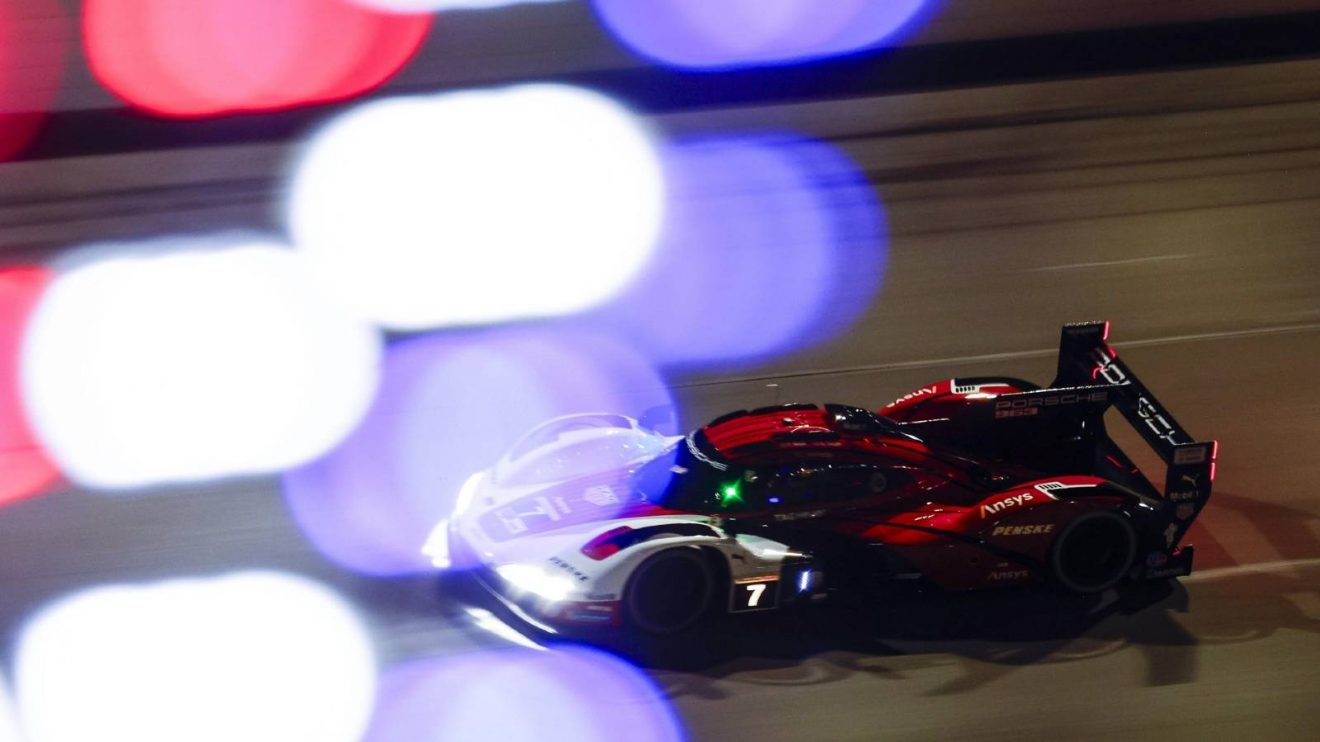 Porsche's Felipe Nasr took the chequered flag to win the Rolex Daytona 24 for the #7 963.