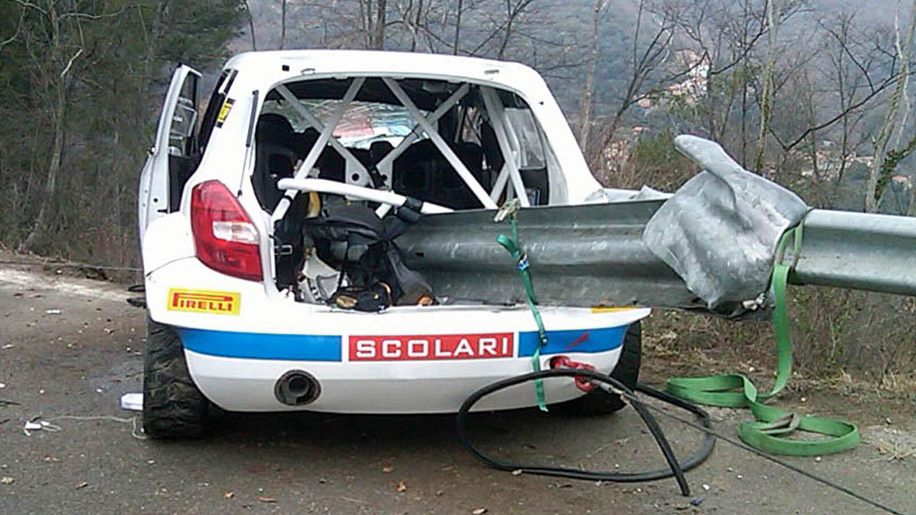 Robert Kubica crashed at the 2011 Andorra Ronde Rally