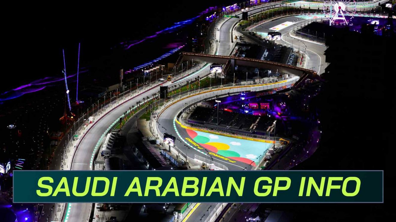 The F1 start time information for the Saudi Arabian Grand Prix.
