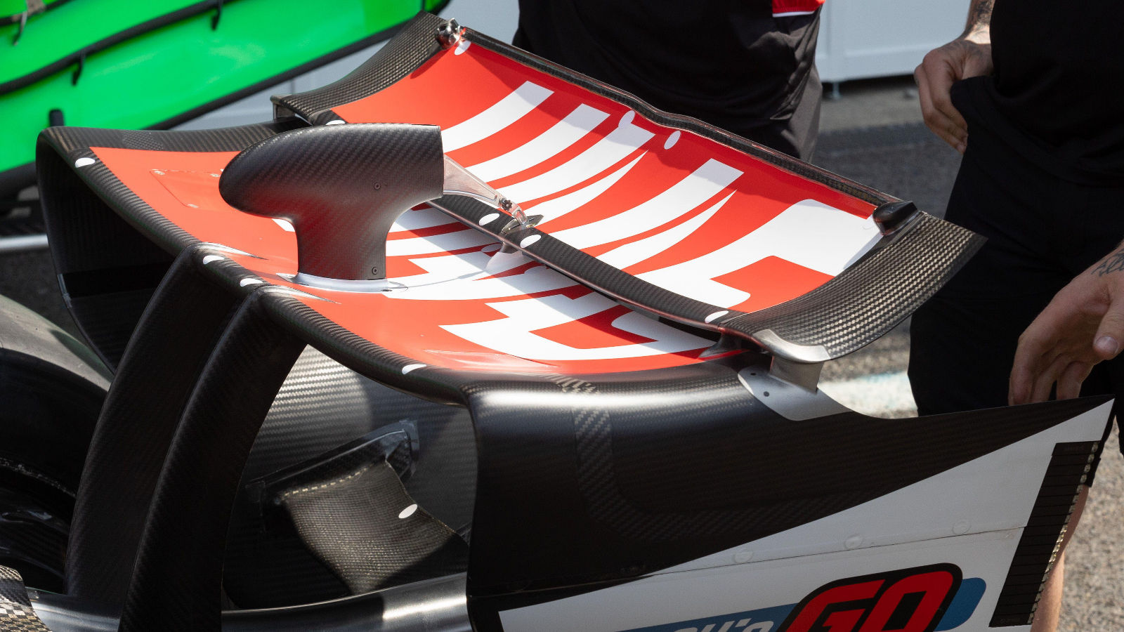 Haas VF-24 rear wing detail