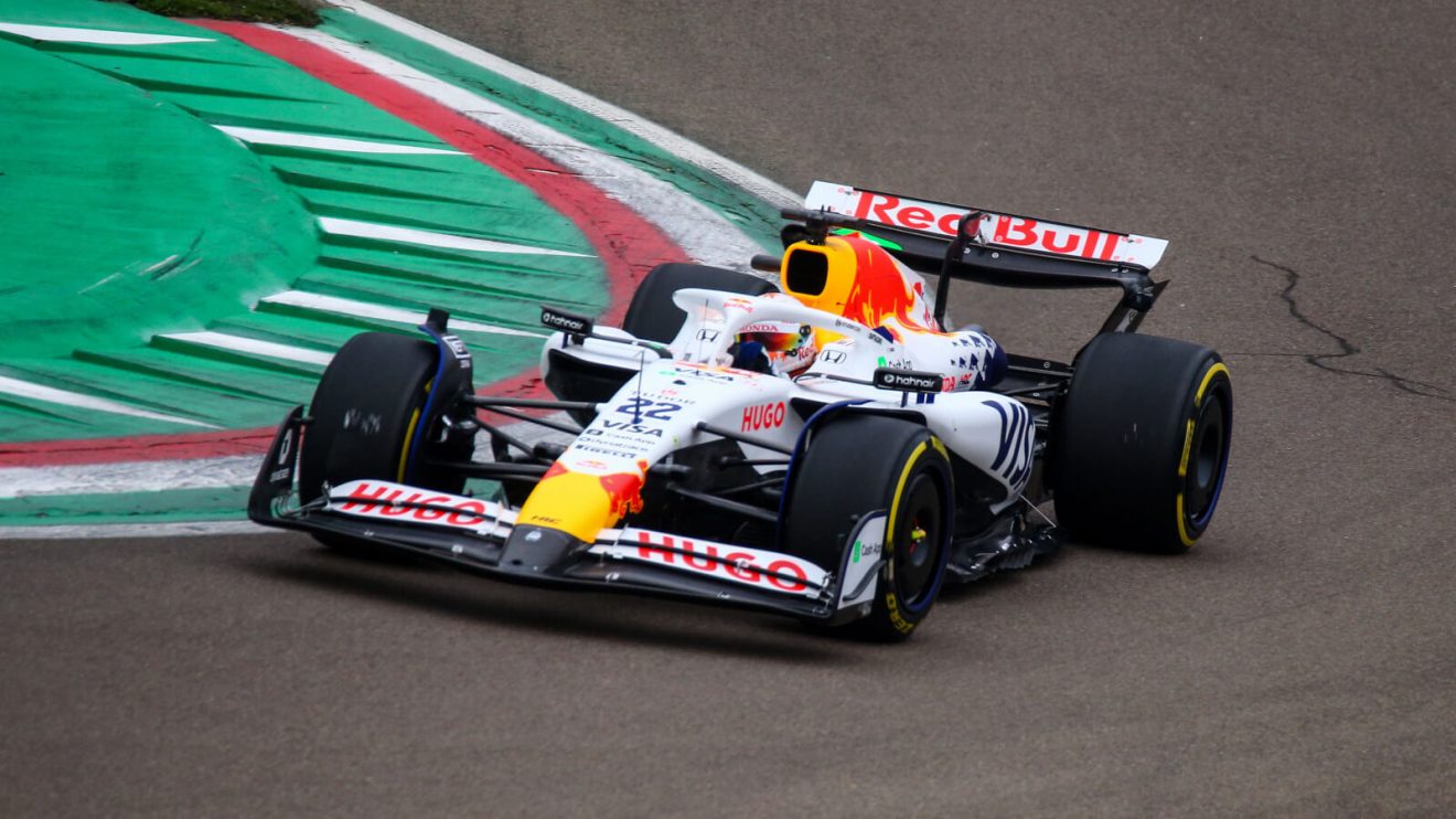 Yuki Tsunoda shakes down the VCARB02