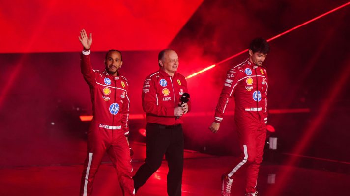 Fred Vasseur and his 2025 Ferrari drivers