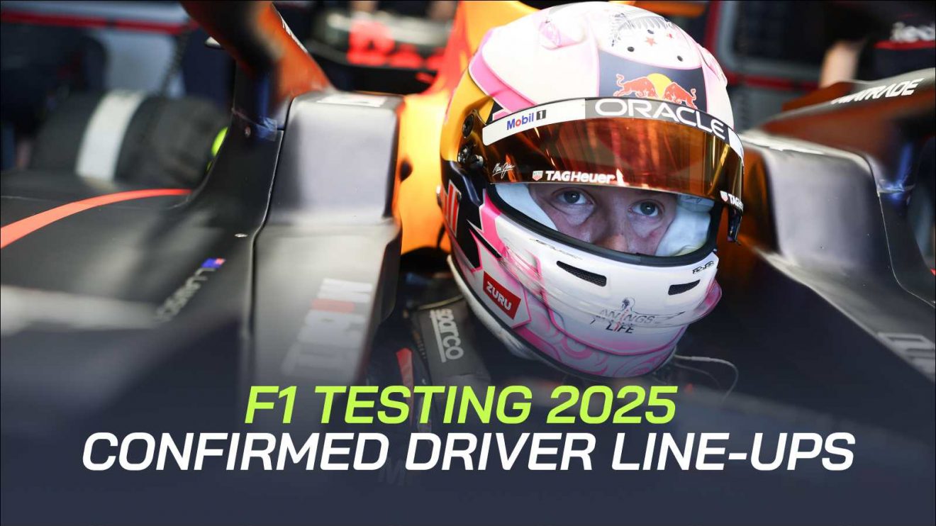 F1 testing 2025 driver line-ups.