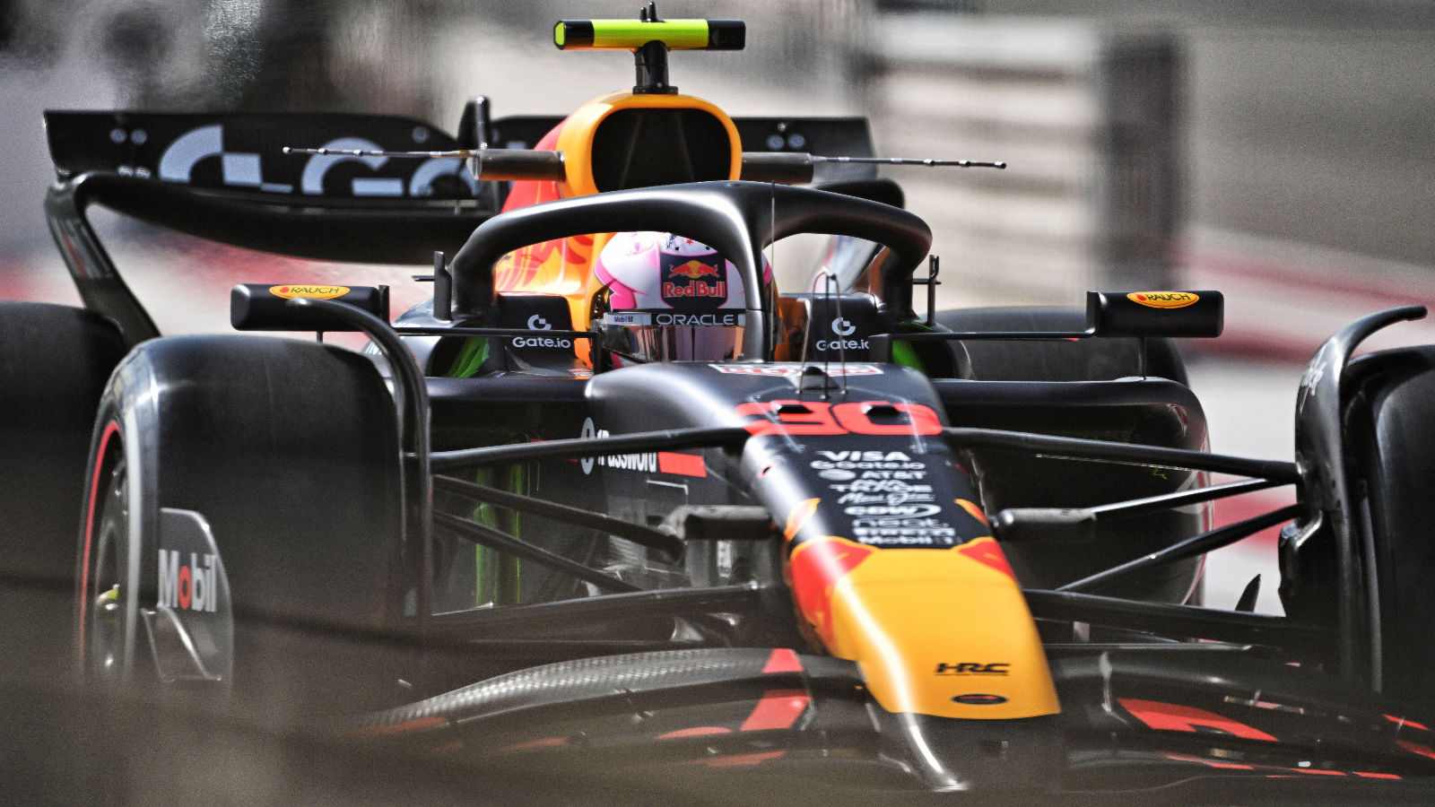 RED BULL RB21 with flo-viz paint on the sidepod inlets