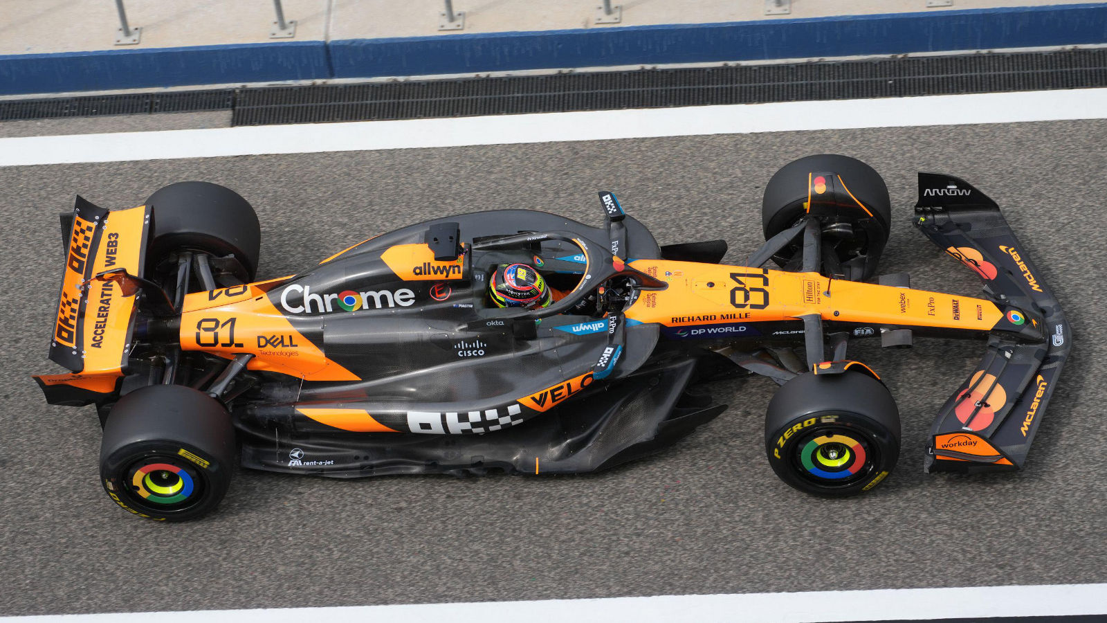 McLaren MCL39 top down overview