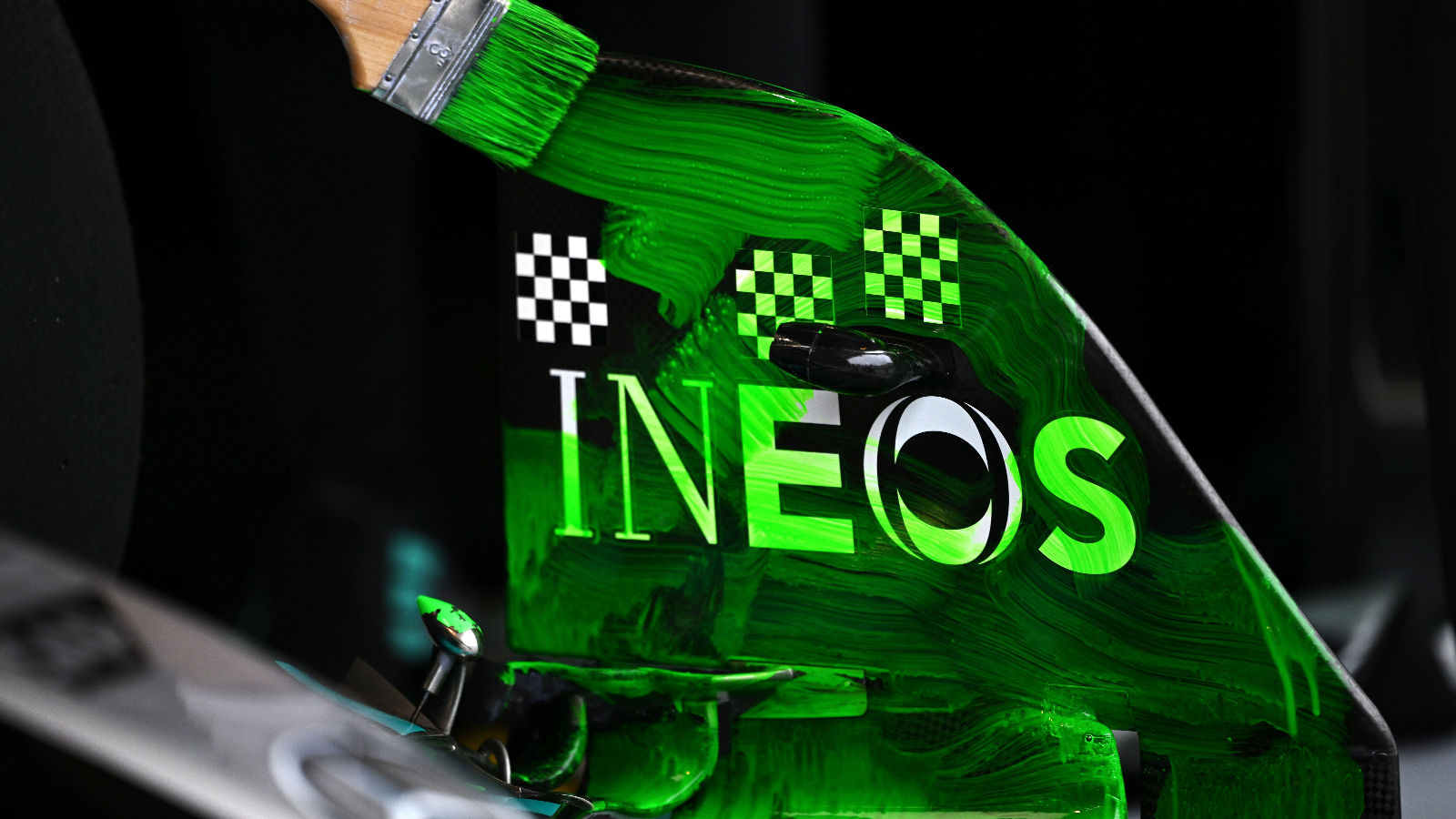 Mercedes W16 flo-viz on front wing endplate