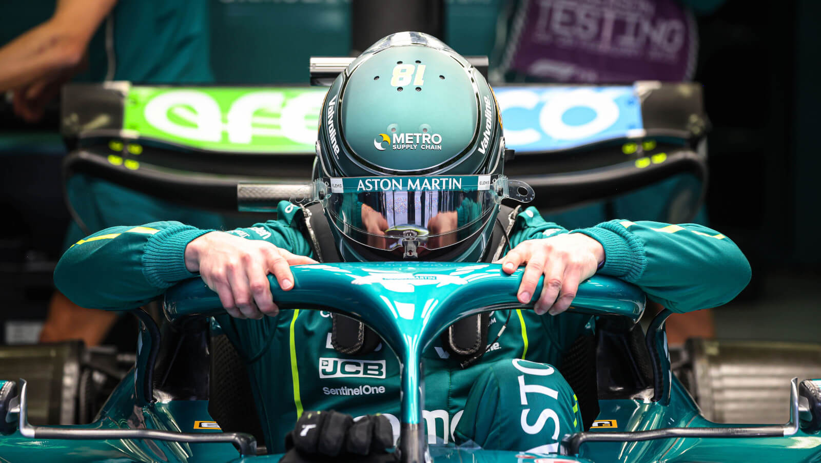 Lance Stroll in the Aston Martin AMR25