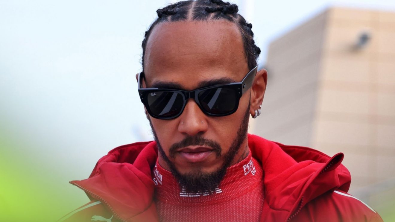Ferrari's Lewis Hamilton pictured at F1 testing 2025 in Bahrain