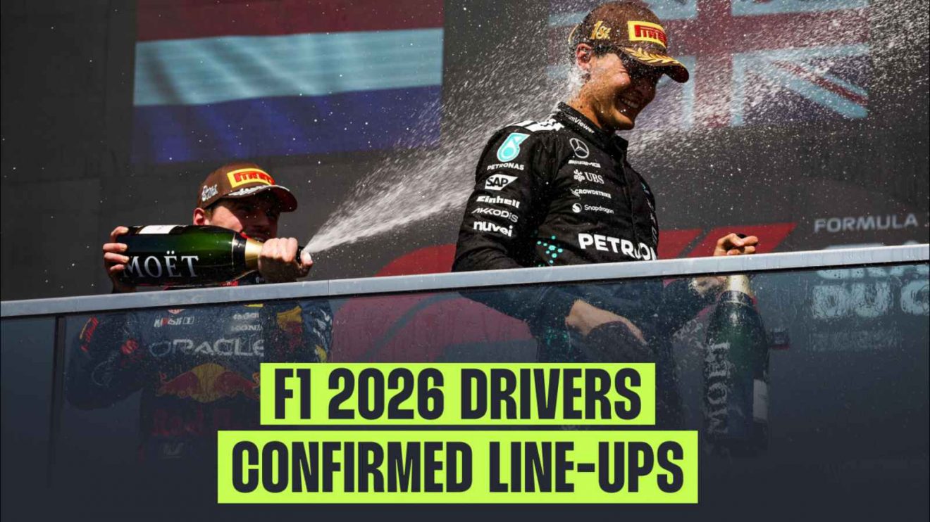 F1 2026 confirmed driver line-ups.