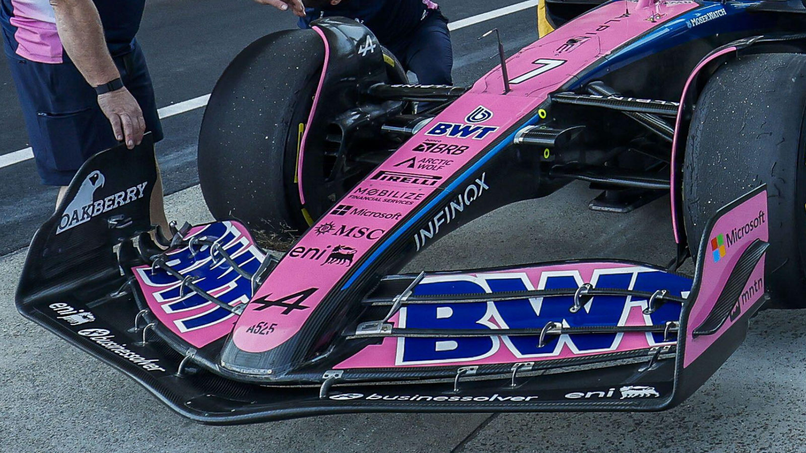 Alpine A525 front wing