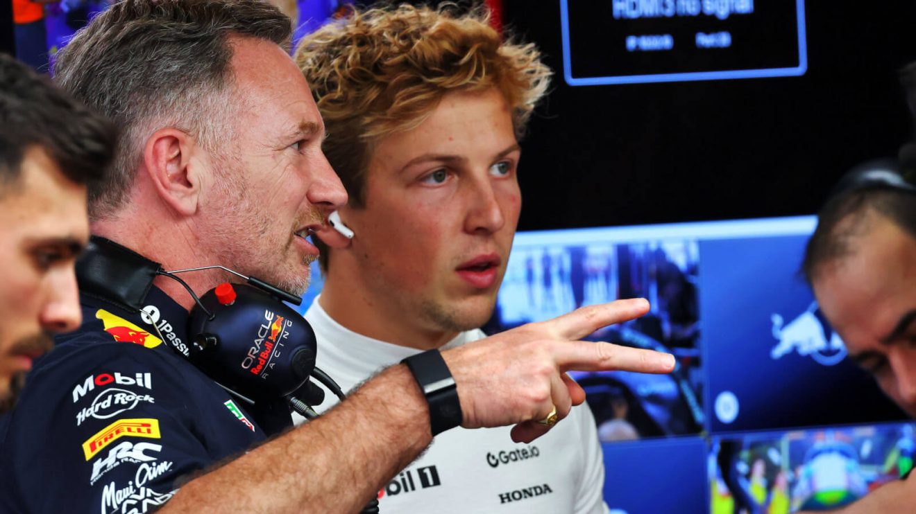 Christian Horner explains to Liam Lawson