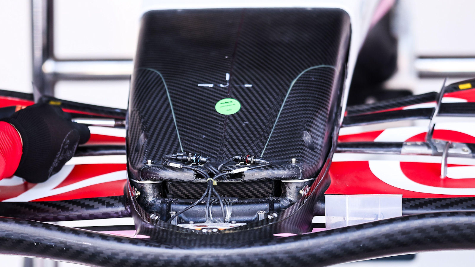 Haas VF-25 nose with vanity panel removed