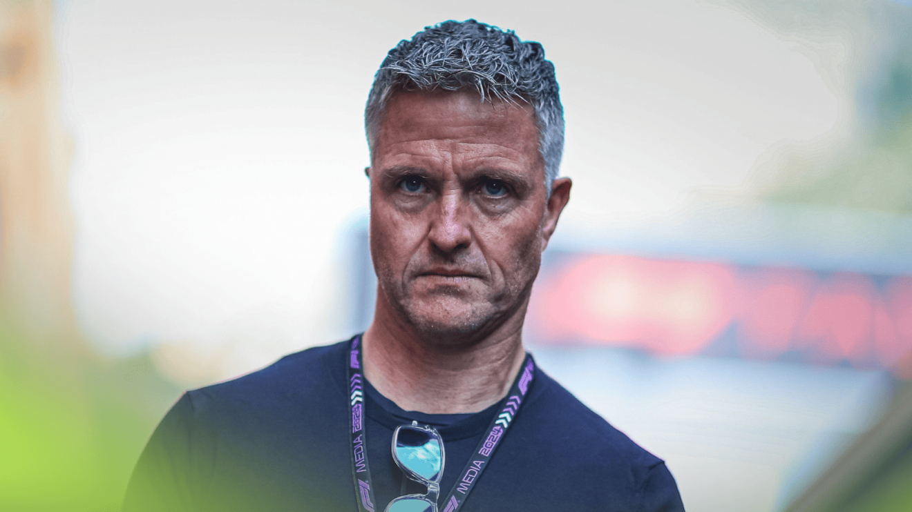 Ralf Schumacher looks serious as he makes his way through the F1 paddock in Monaco