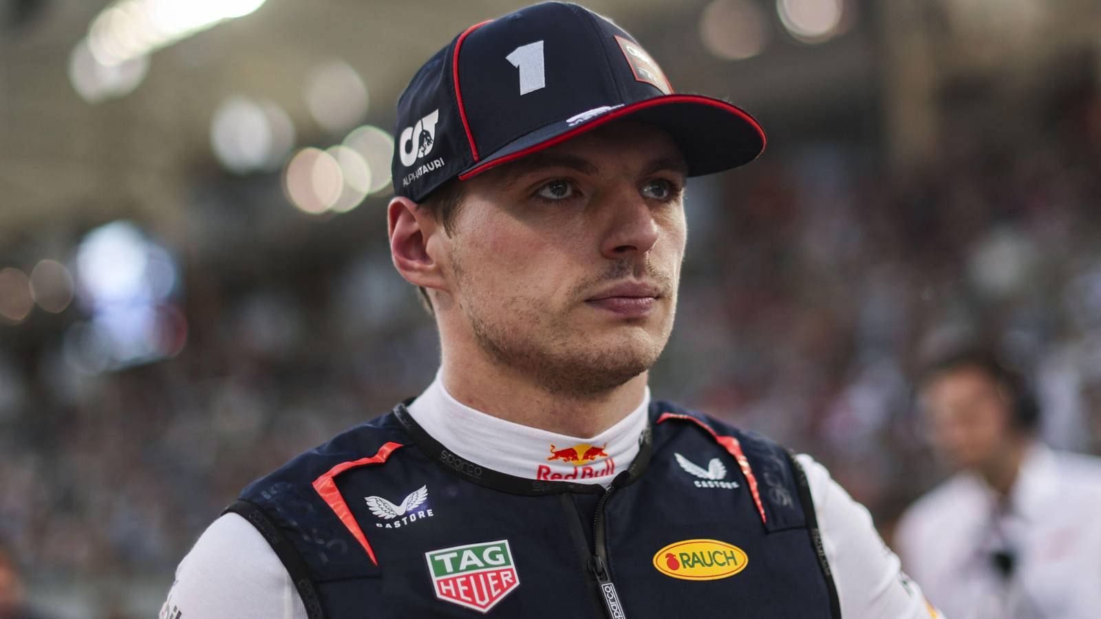Red Bull's Max Verstappen looking focused ahead of the 2025 Bahrain Grand Prix