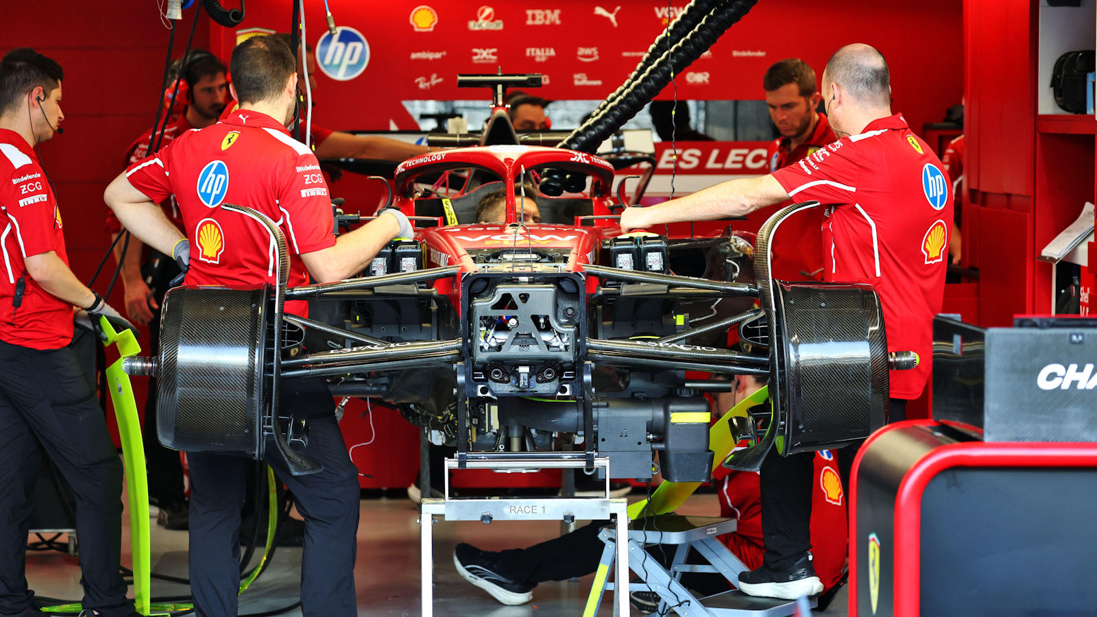 Ferrari SF-25 on stands