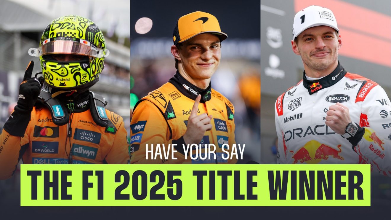 Lando Norris, Oscar Piastri and Max Verstappen