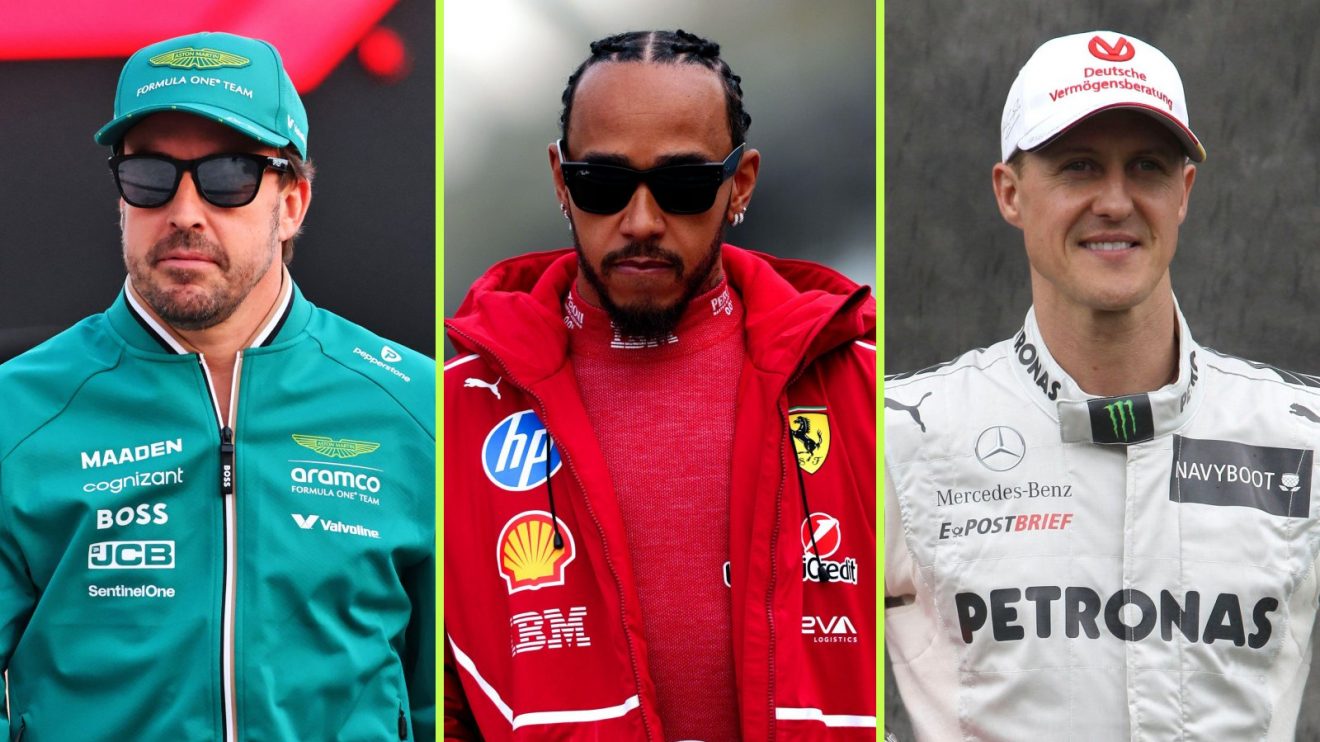 Fernando Alonso, Lewis Hamilton and Michael Schumacher