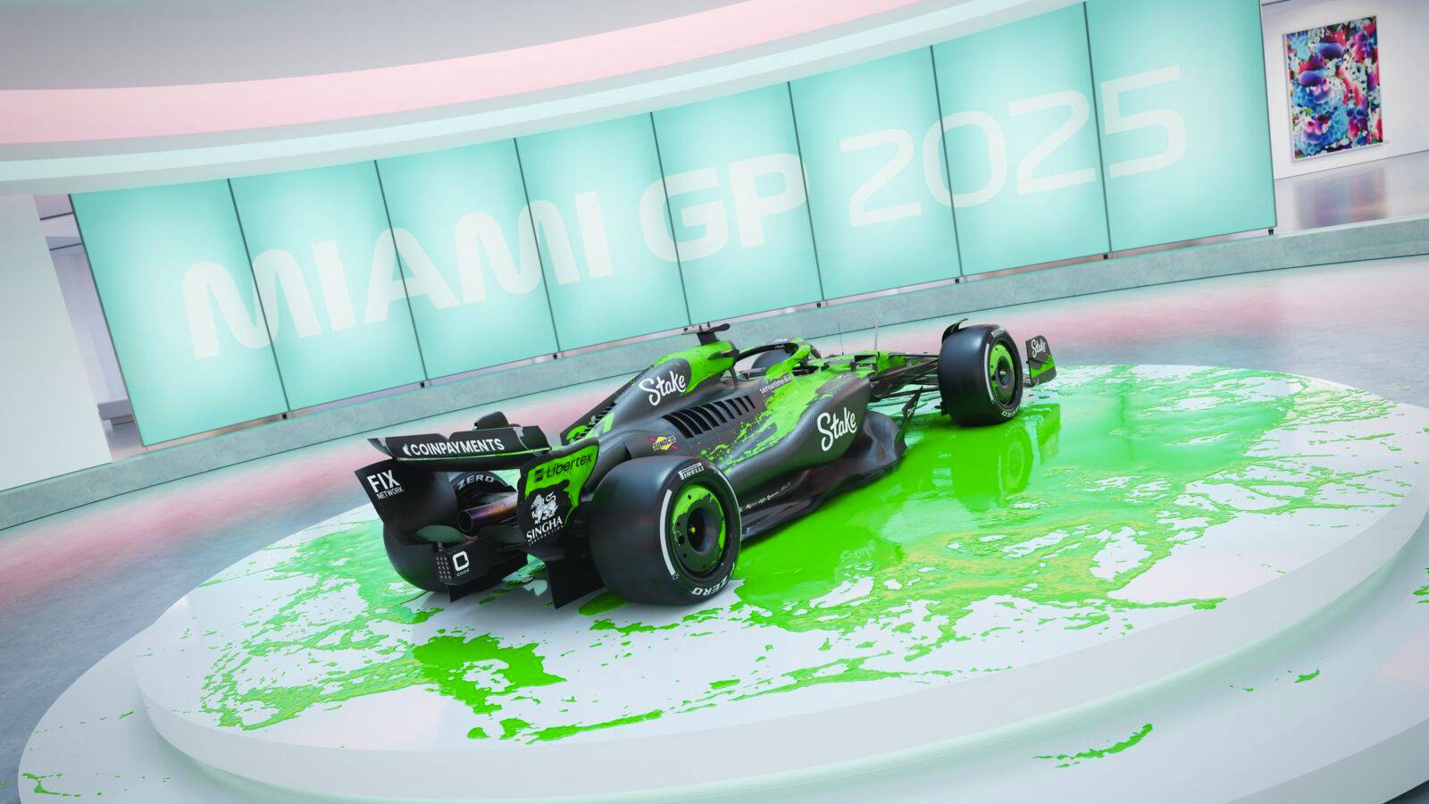 The Sauber livery for this weekend's Miami Grand Prix.