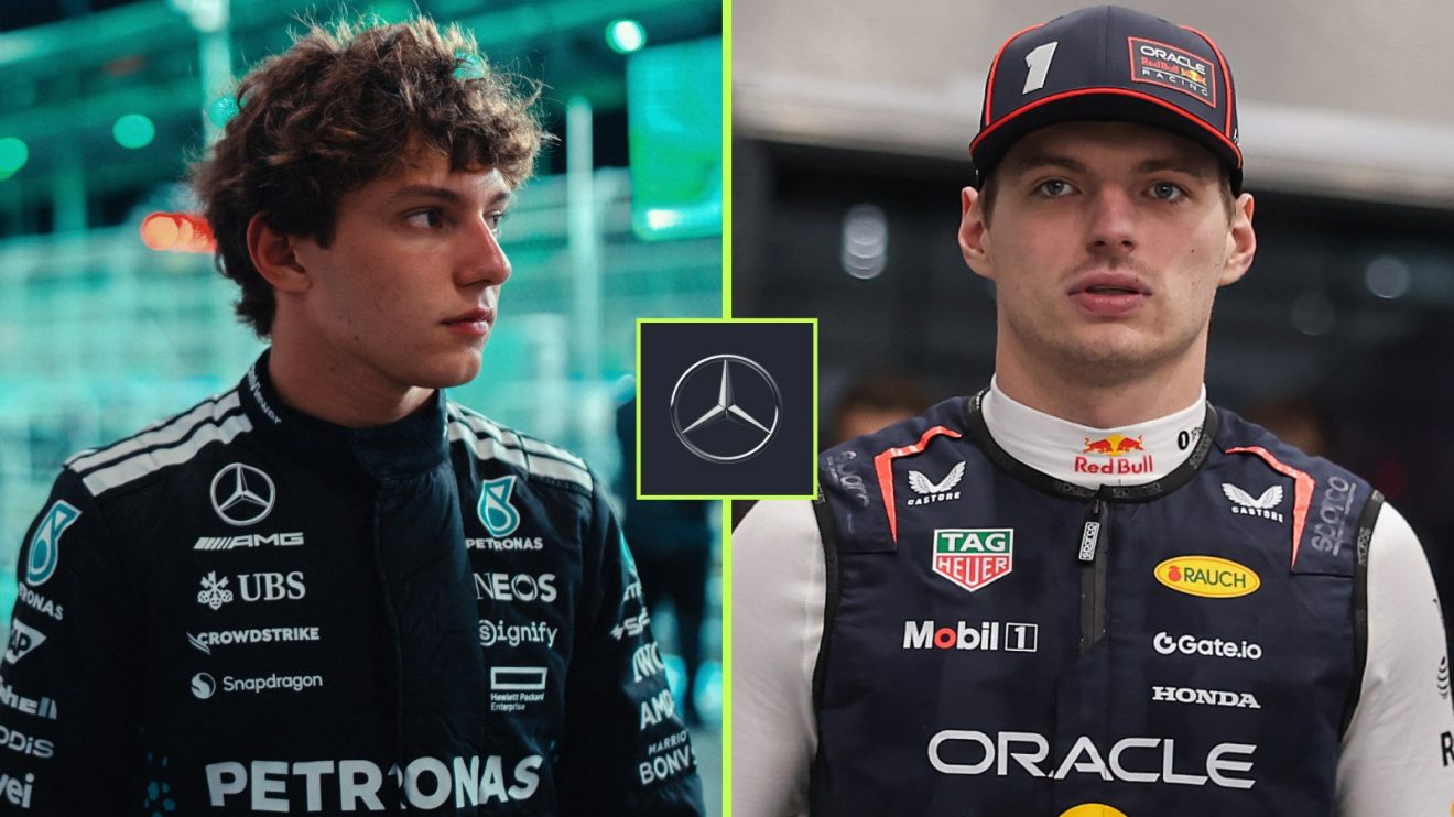 Kimi Antonelli and Max Verstappen