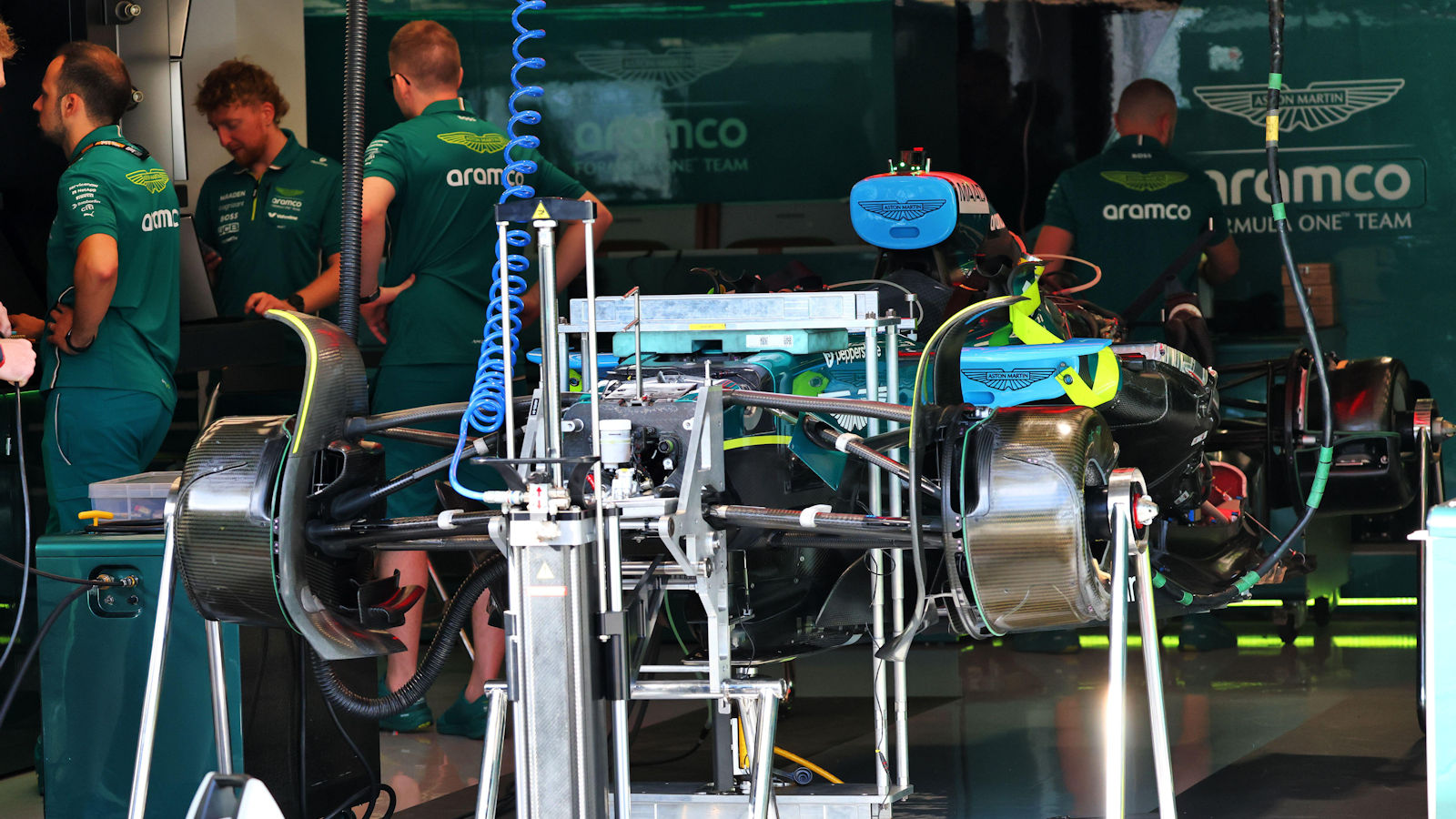 Aston Martin AMR25 being prepared for action