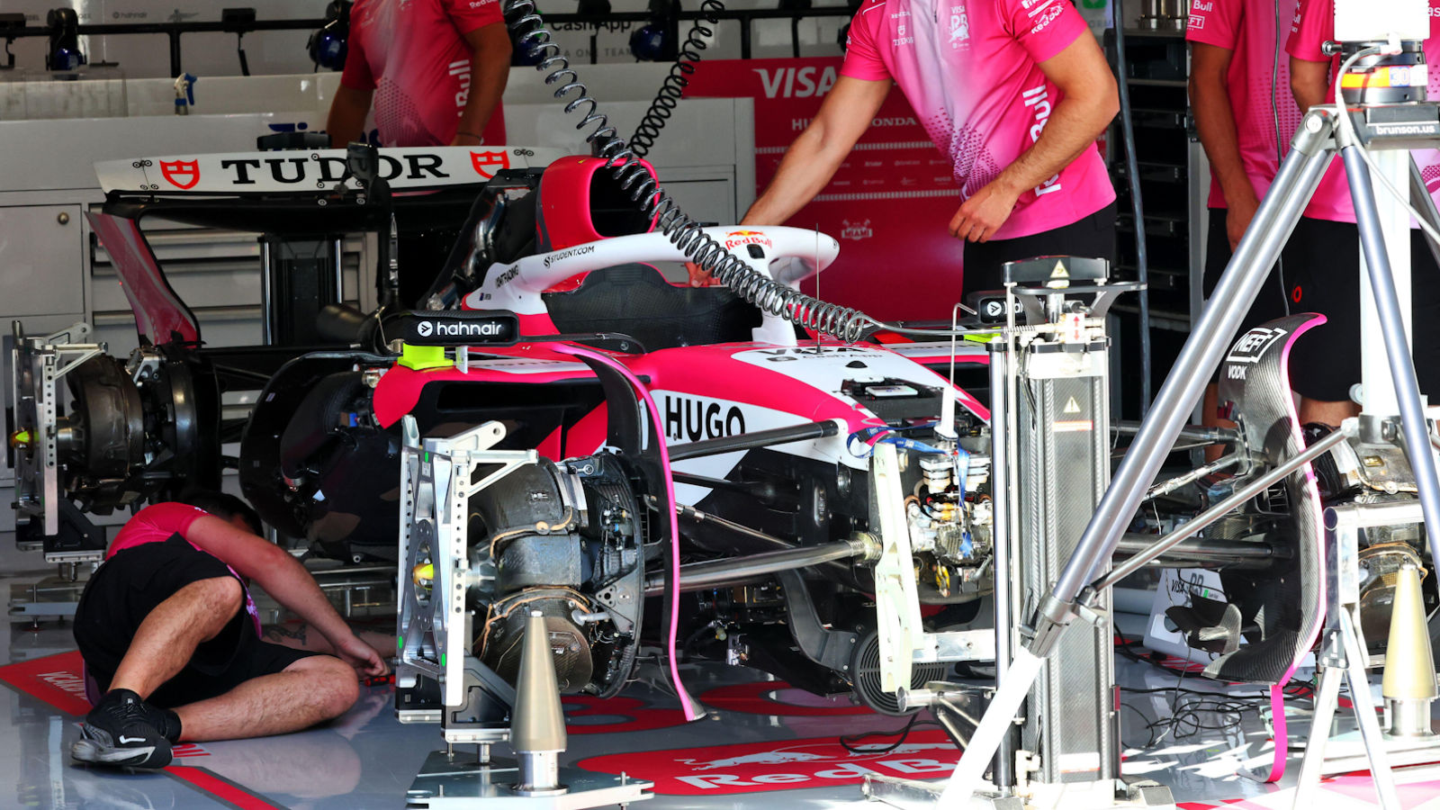 Racing Bulls VCARB02 being prepared for action