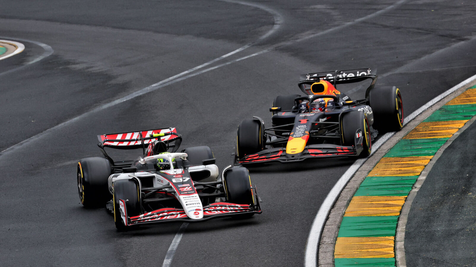 Oliver Bearman v Max Verstappen