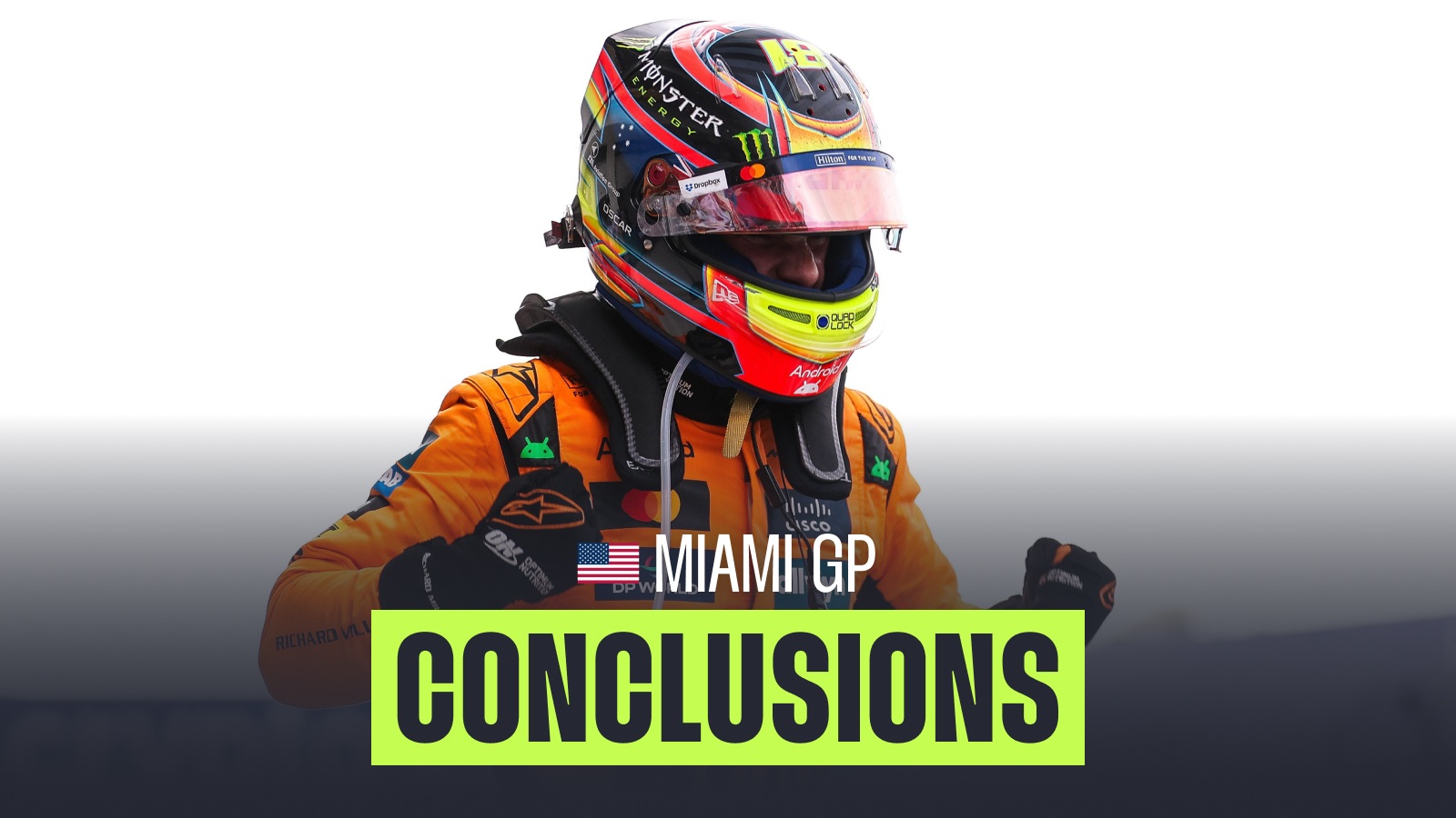 Oscar Piastri celebrates