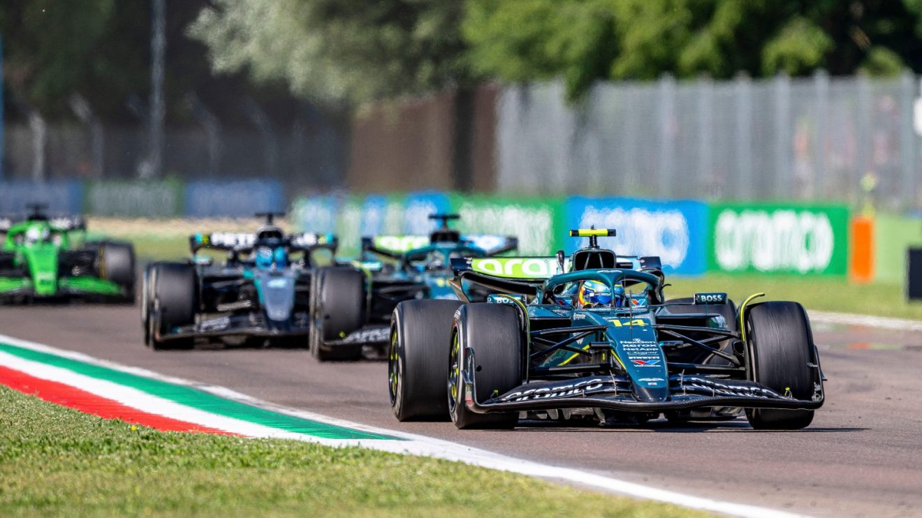 The Aston cars in Imola
