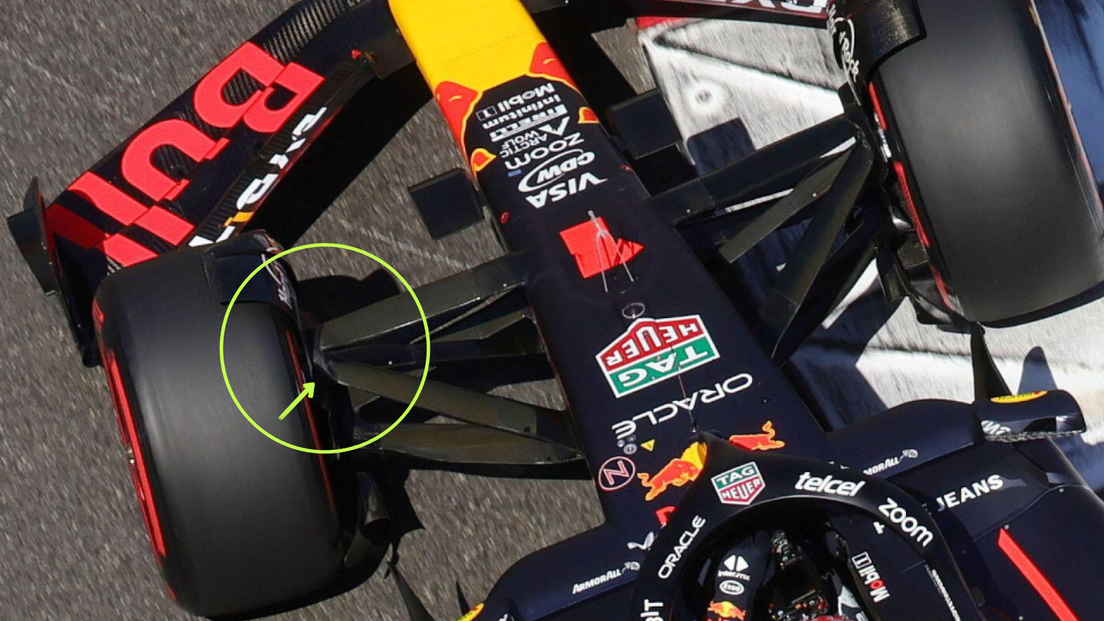 Red Bull RB20 front suspension, Monaco