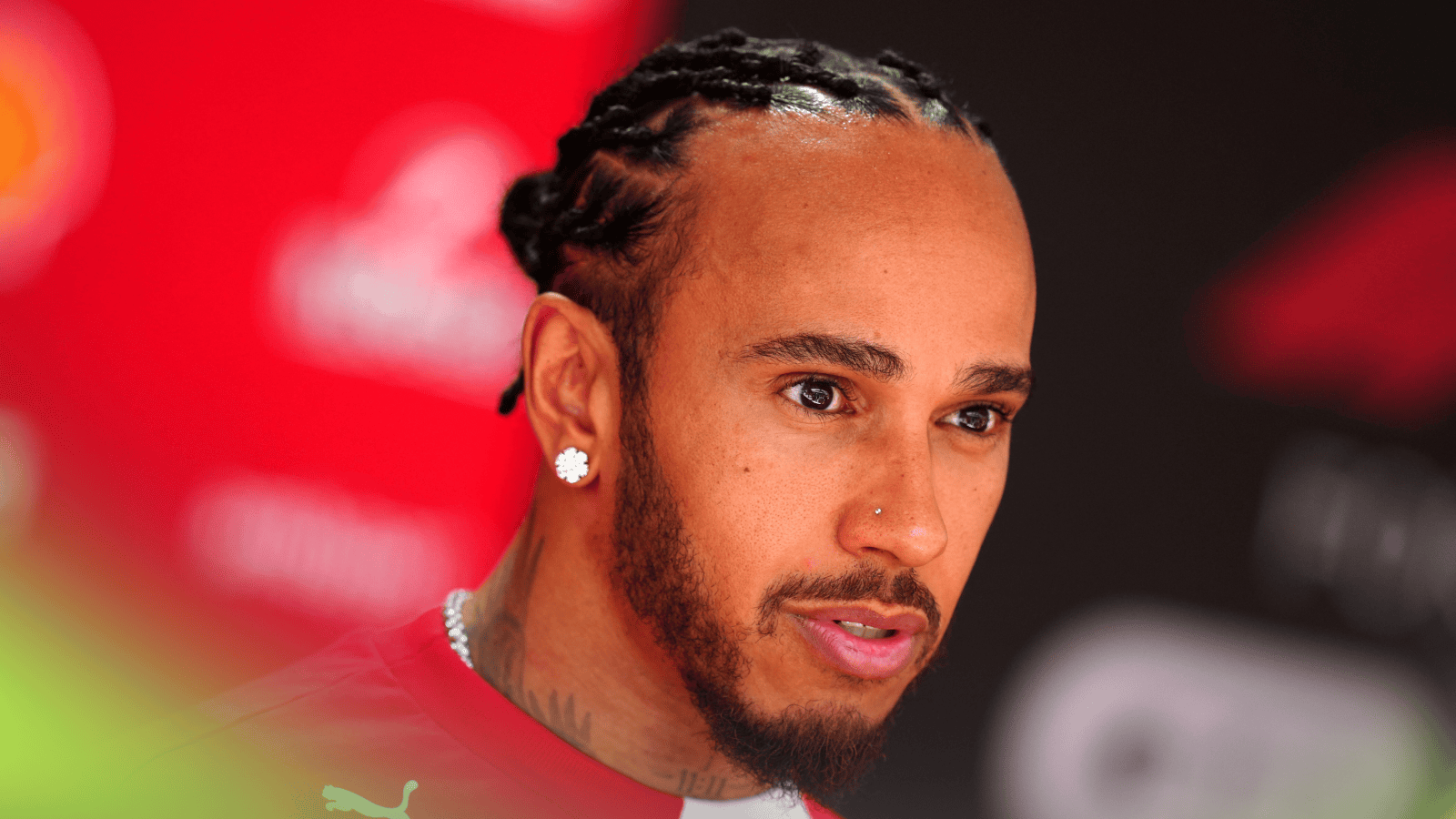 Lewis Hamilton speaks to the media in Monaco