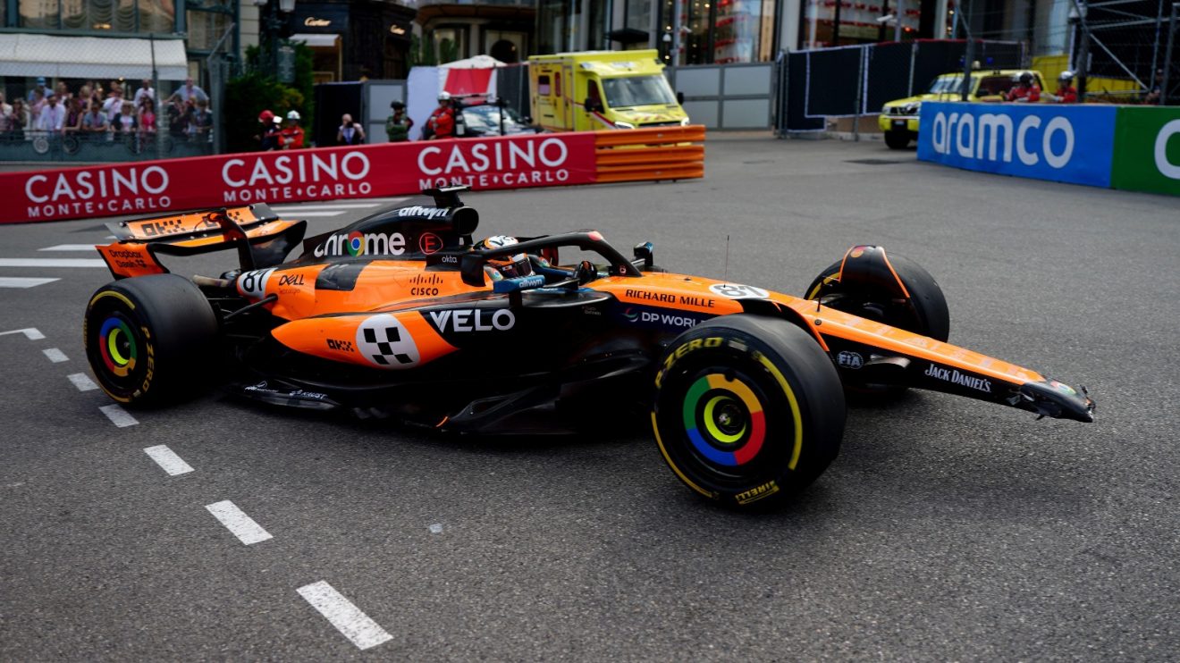 Oscar Piastri without his front win in Monaco.