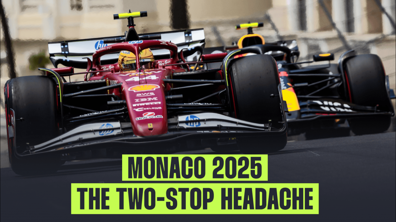 Lewis Hamilton and Max Verstappen on track at the 2025 Monaco Grand Prix