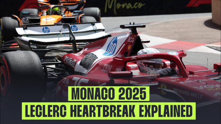 Charles Leclerc and Lando Norris on track at the 2025 Monaco Grand Prix