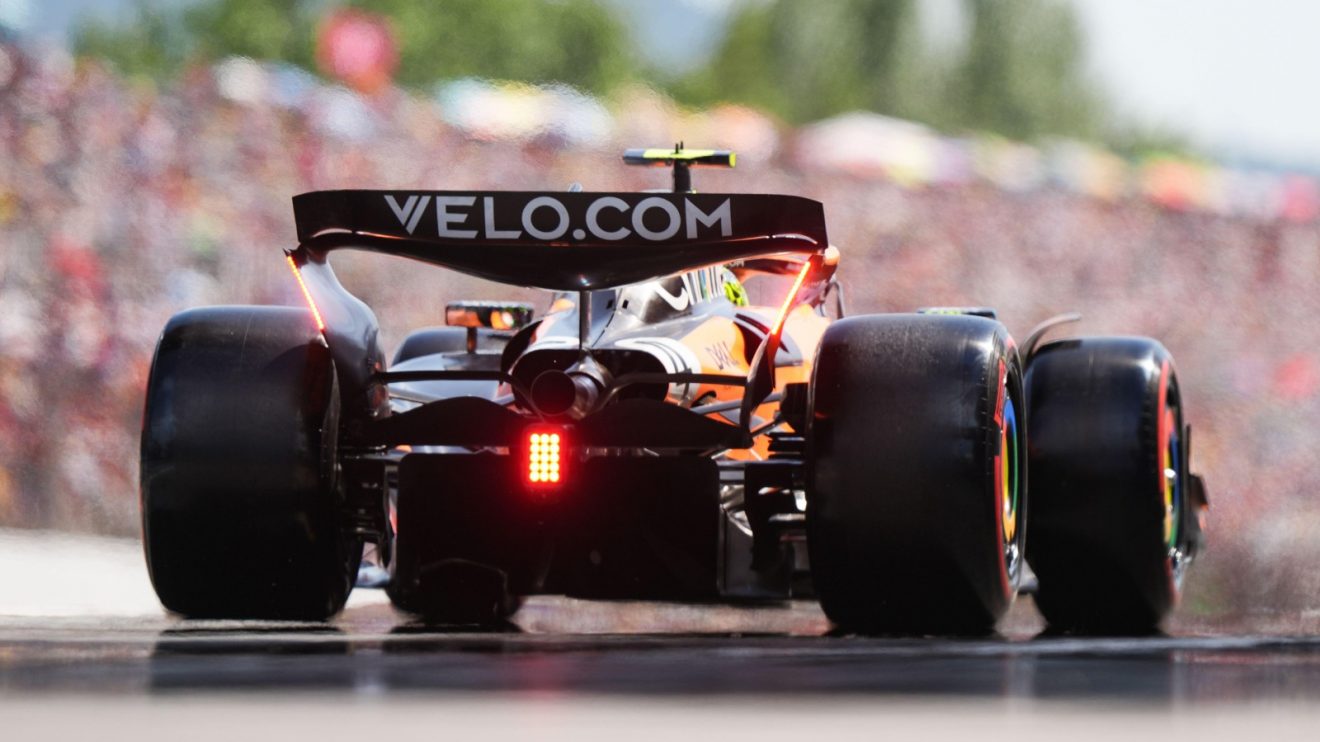Lando Norris during qualifying at the Circuit de Barcelona-Catalunya