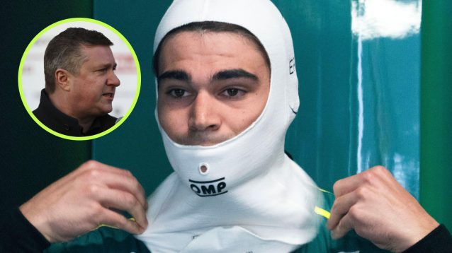 Lance Stroll and David Croft