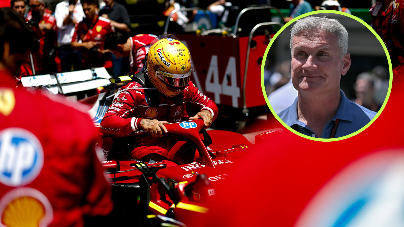 Lewis Hamilton and David Coulthard