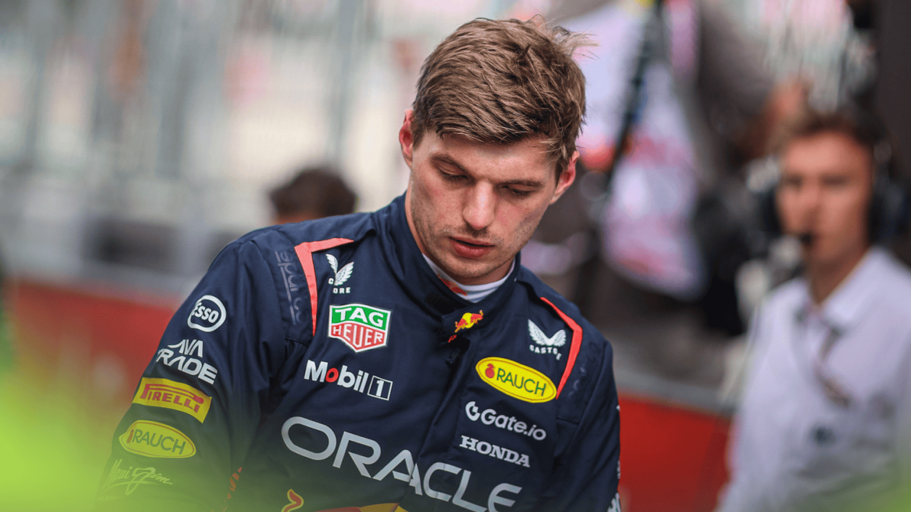 Max Verstappen pictured on the grid in Barcelona