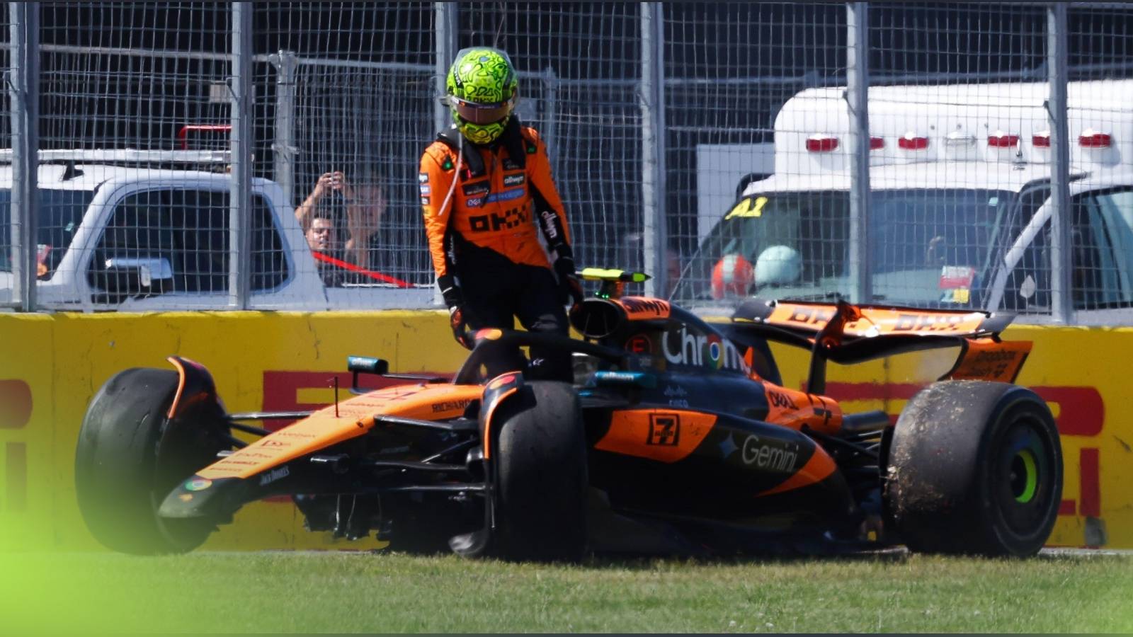 Lando Norris admits 'stupid from me' move as McLaren drivers collide in  Canada