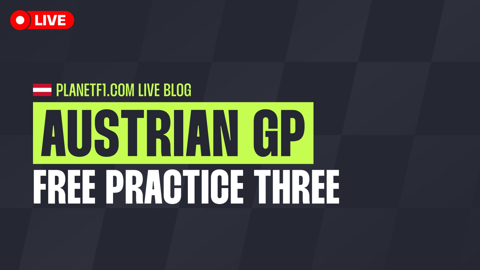 Follow live action from FP3 at the 2025 Austrian Grand Prix