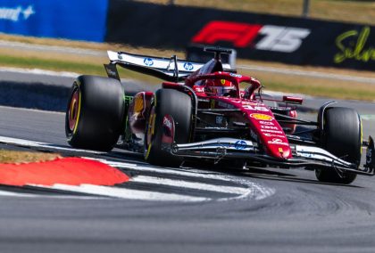 Charles Leclerc puts in the laps at Silverstone