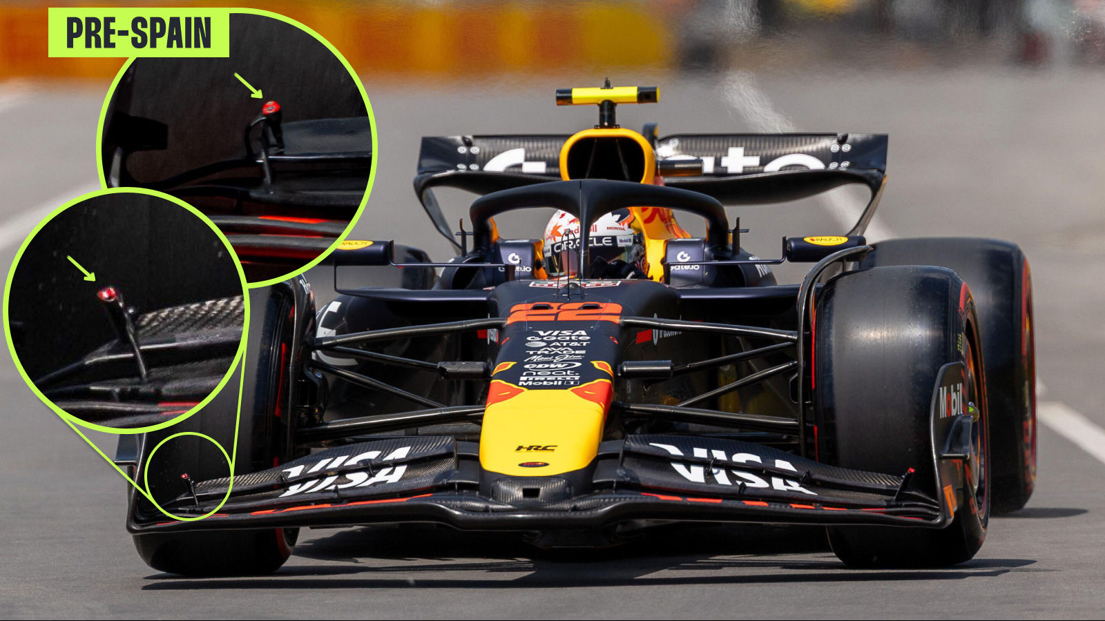 Red Bull RB21 front wing comparison