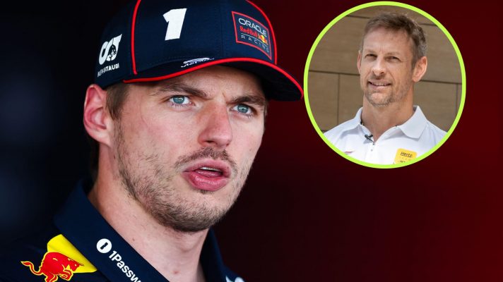 Max Verstappen and Jenson Button