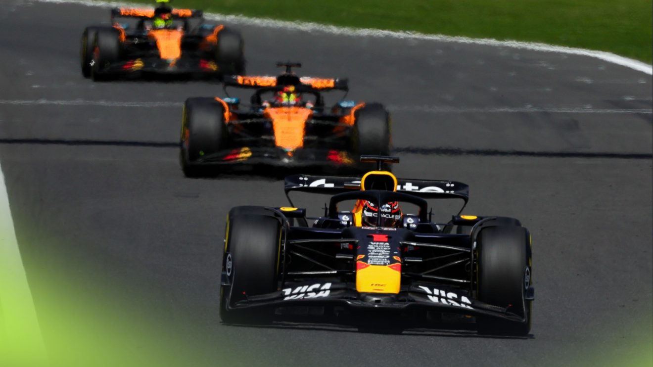 Max Verstappen headed Oscar Piastri and Lando Norris in a closely fought Belgian GP Sprint.