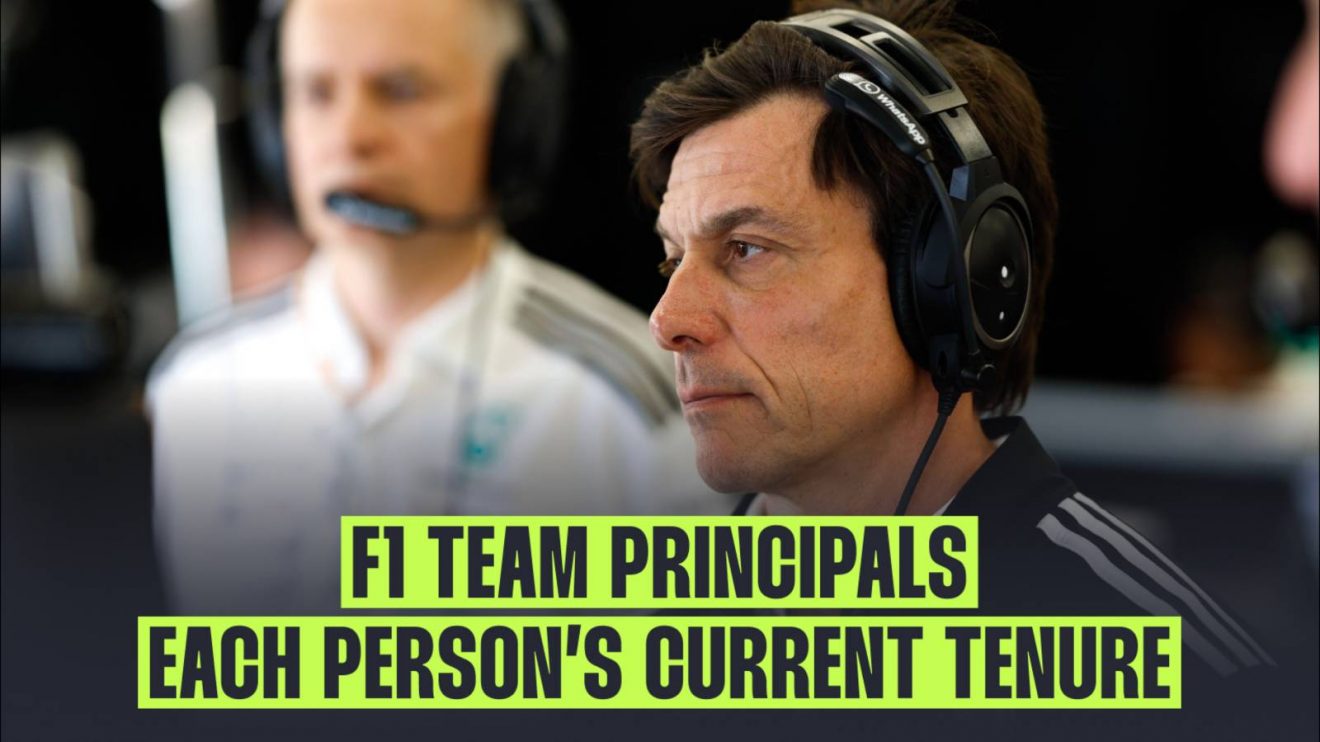 Each F1 team principal and their time in charge.