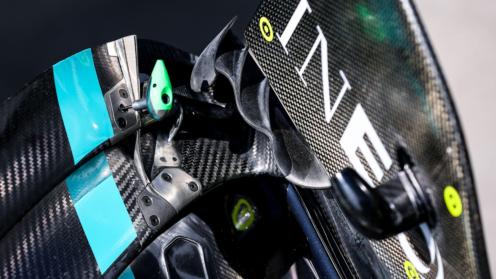 Mercedes W16 front wing detail