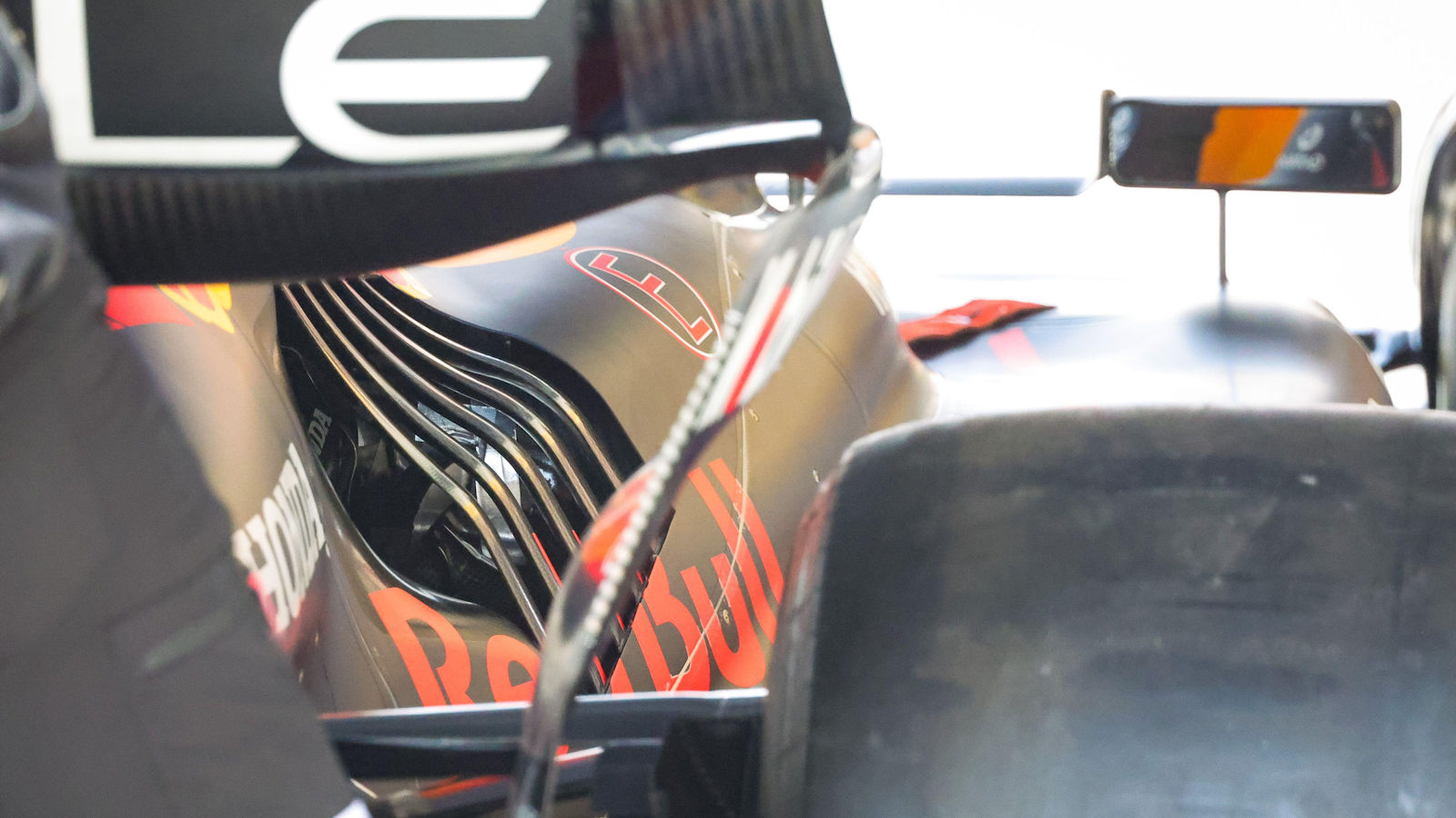 Red Bull RB21 engine cover cooling louvres