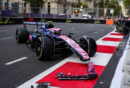 Bizarre elimination for Alpine in Baku qualifying as Franco Colapinto crashes out