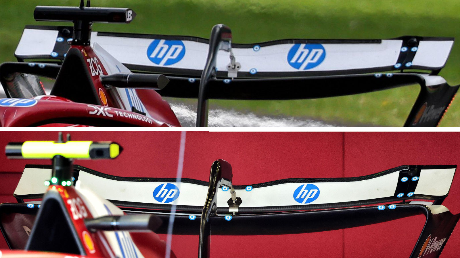 Ferrari SF-25 rear wing comparison