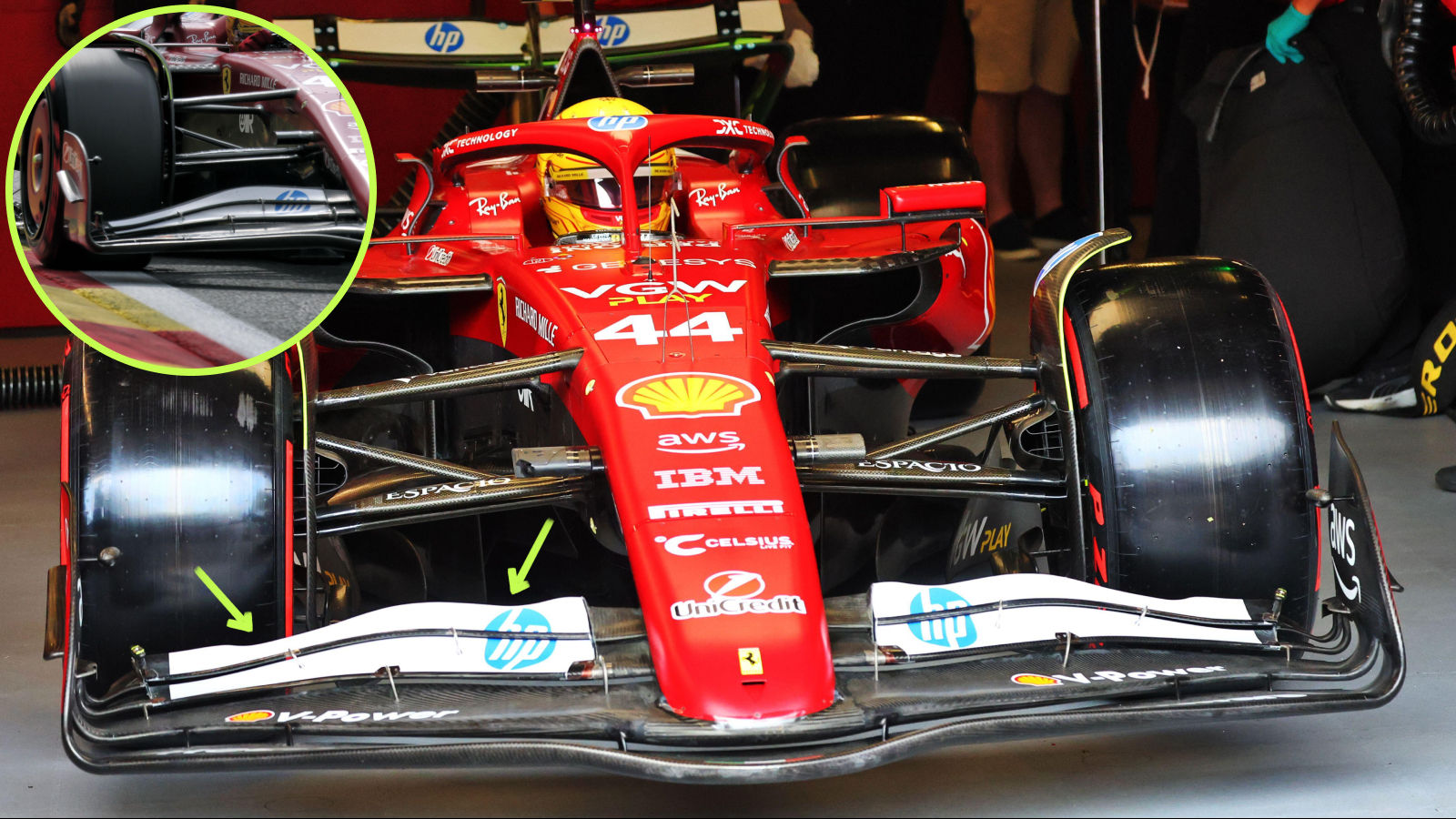 Ferrari SF-25 front wing detail