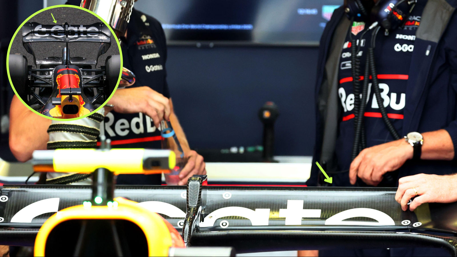 Red Bull RB21 rear wing comparison